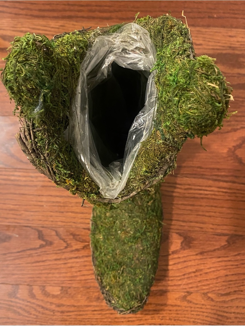 Western Cowboy Boot Planter/Vase NEW Supermoss Natural Moss w/Lining - Picture 3 of 4